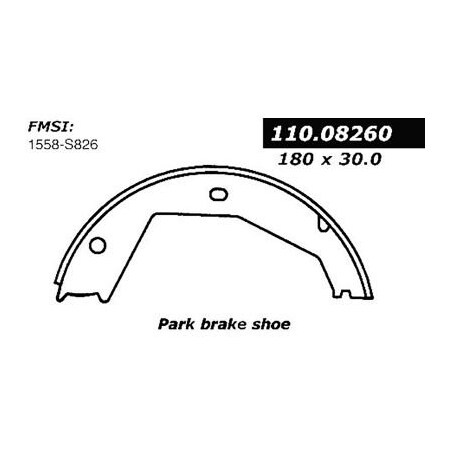 Centric Centric Premium Parking Brake Shoes, Centric Parts 111.08260 111.0826